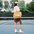 Tennis Racket Cover + Large Khaki Boat Shrunk Canvas Tote Kit